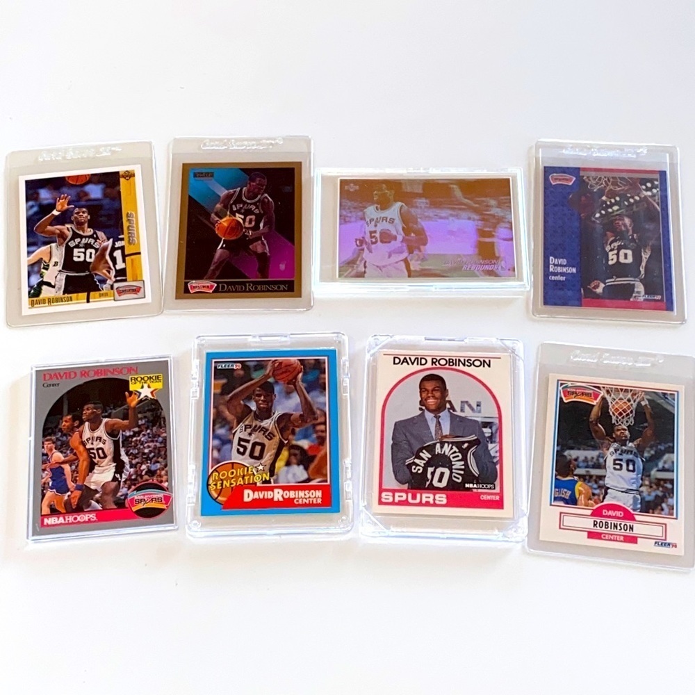 Lot of 8 David Robinson NBA Basketball Cards Collection - Rookie Card RC